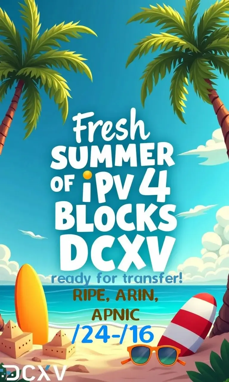 Blocchi IPv4 estivi freschi - DCXV pronto a facilitare i trasferimenti globali